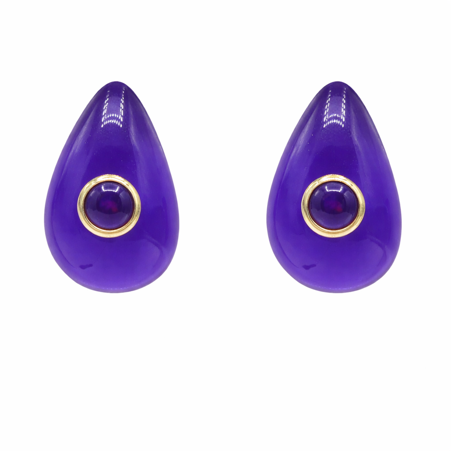Rosamund Amethyst Resin Pierced Earrings