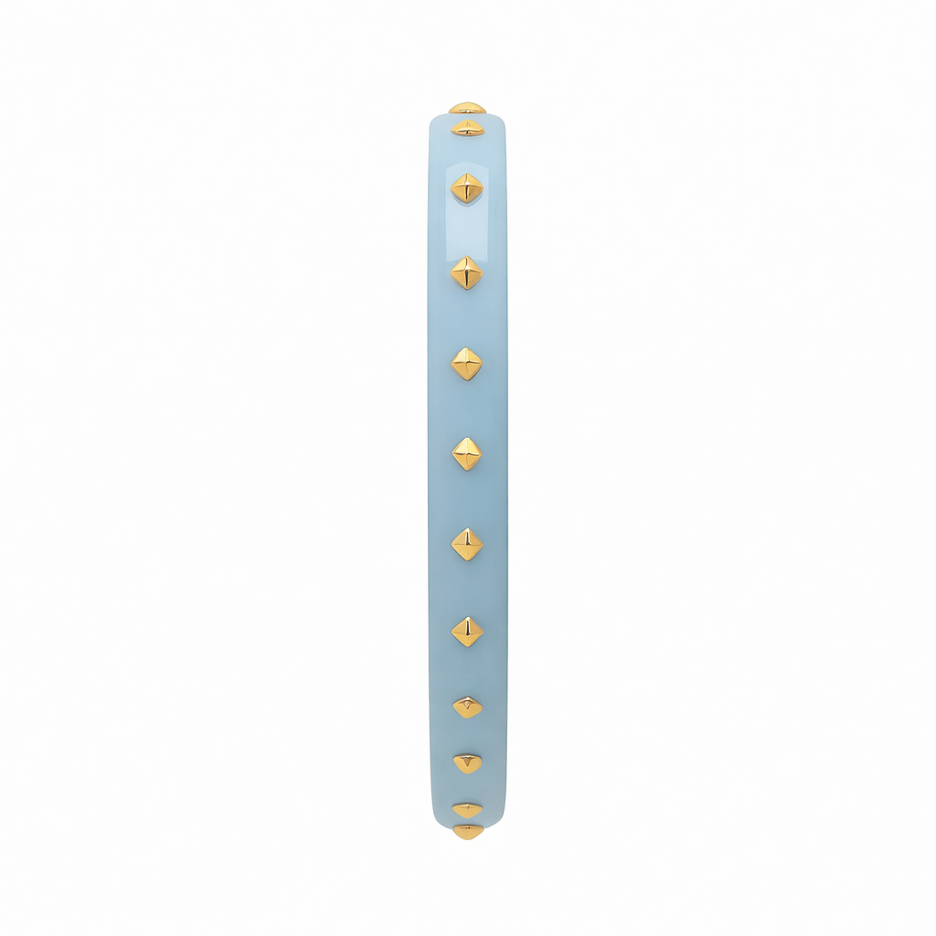 Clementine Aqua Resin Studded Bangle