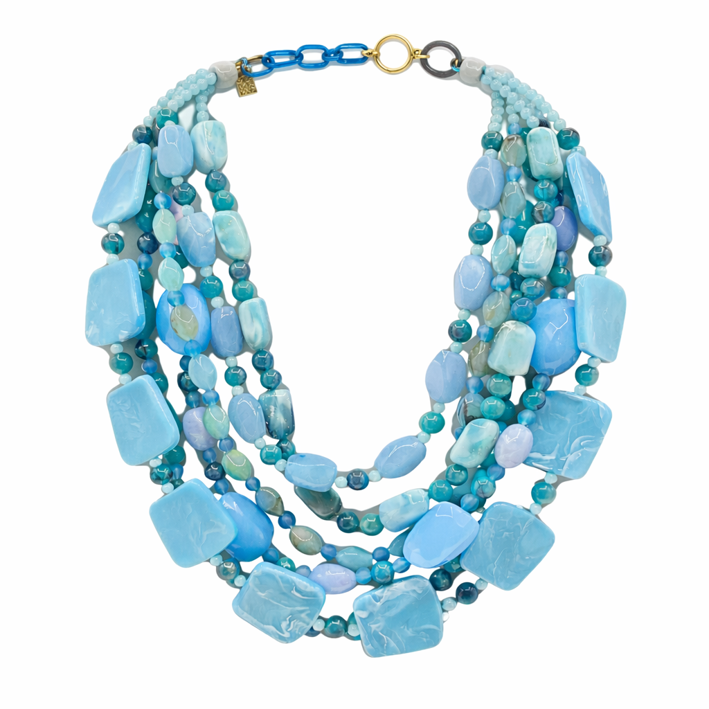 RESERVA Cuentas de resina Otilia Multi Strand Shades Of Blue