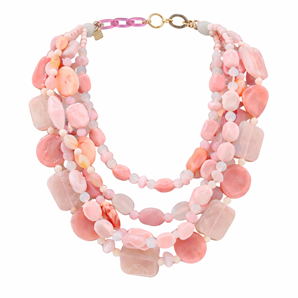 RESERVA Cuentas de resina Otilia Multi Strand Shades Of Pink