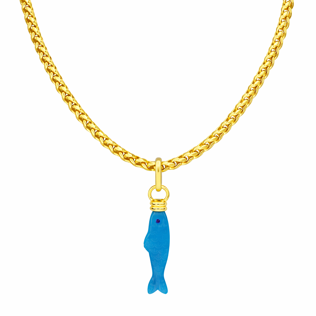 Turquoise Fish Charm