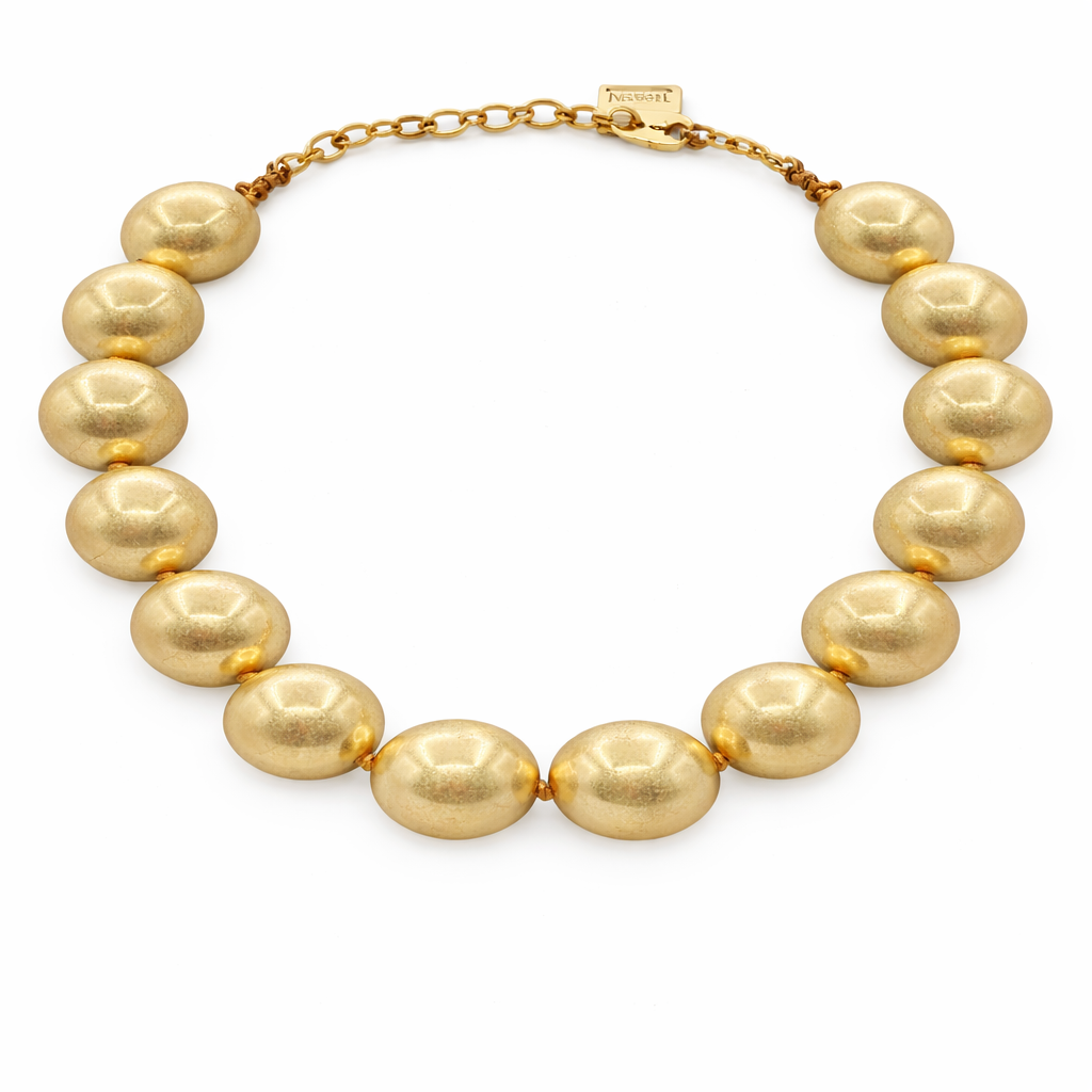Lucy Worn Gold Gumball Necklace