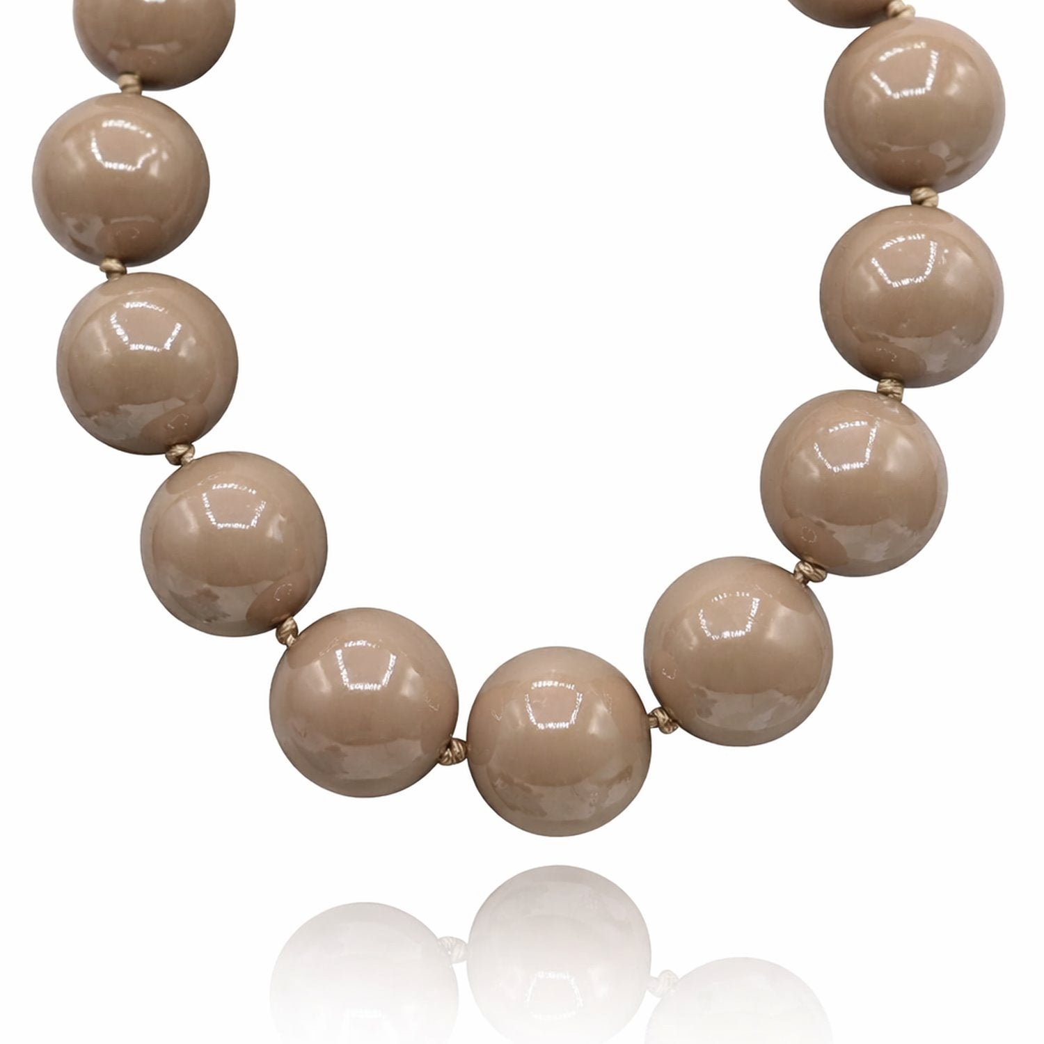 Lucy Taupe Gumball Necklace