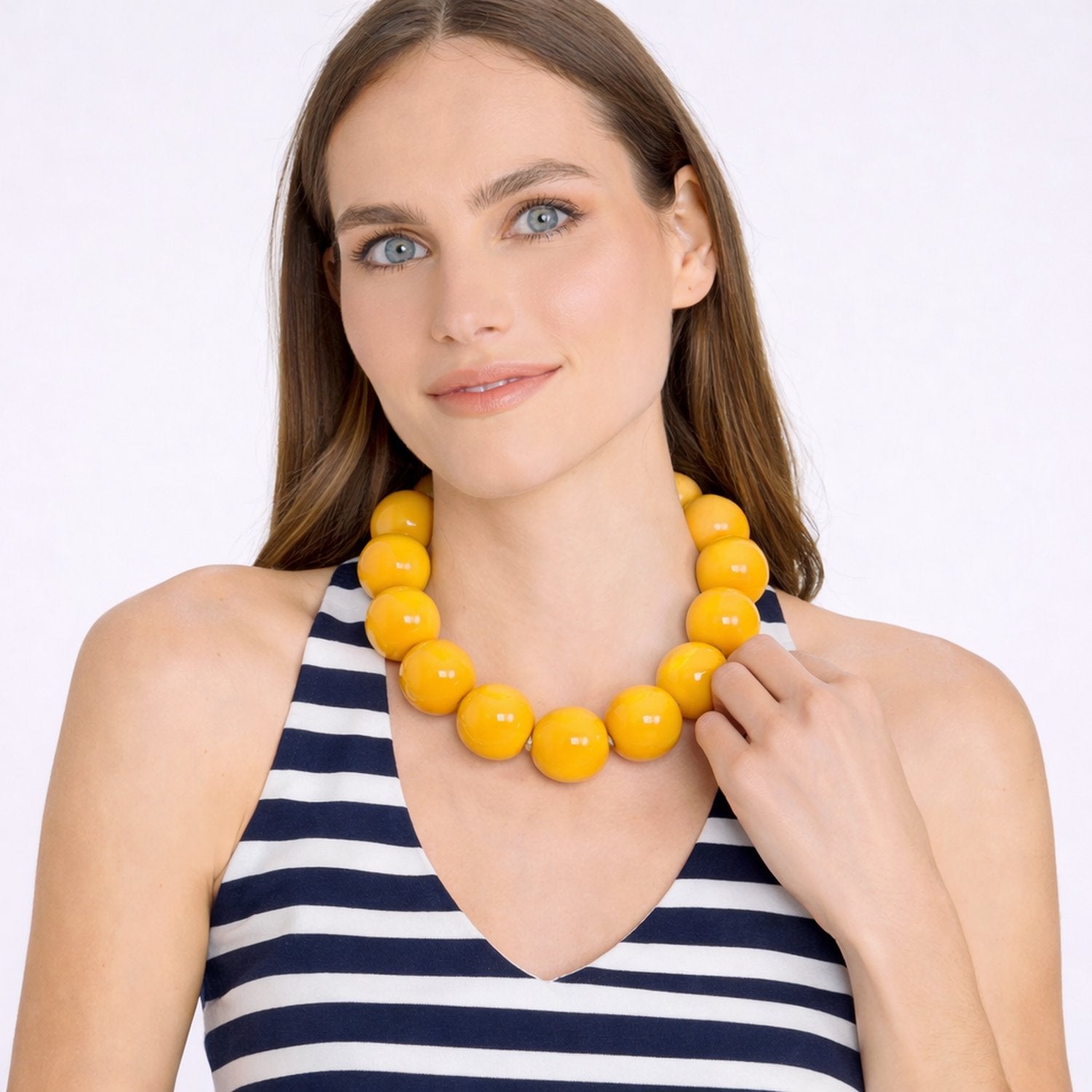 Lucy Yellow Gumball Necklace