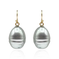 MARCELLA GREY BAROQUE GLASS PEARL DROP