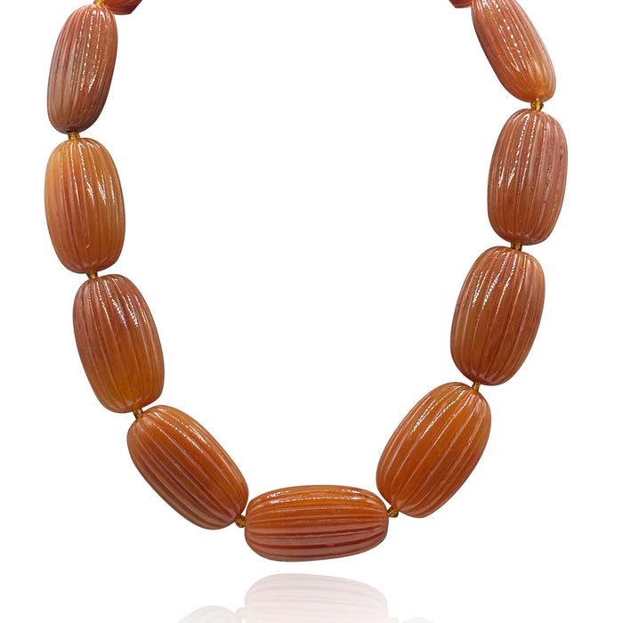 Renata Large Amber Resin Bead Choker