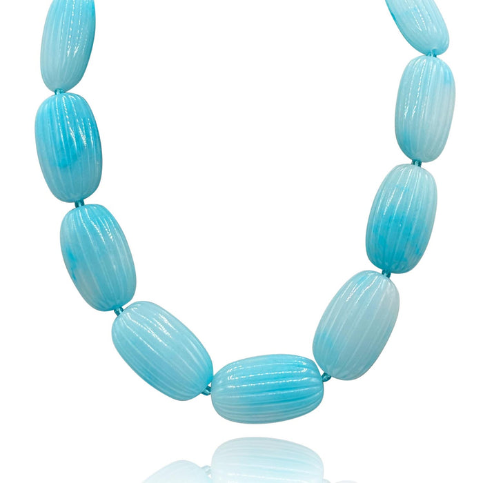 Renata Large Turquoise Resin Bead Choker
