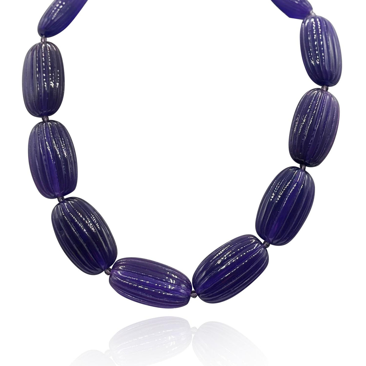 Renata Large Amethyst Resin Bead Choker