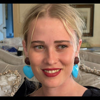 Amour Carved Tortoise Clip Resin With Turquoise Heart Drop