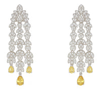 Mia Diamond And Canary Cacading Pierced Drops