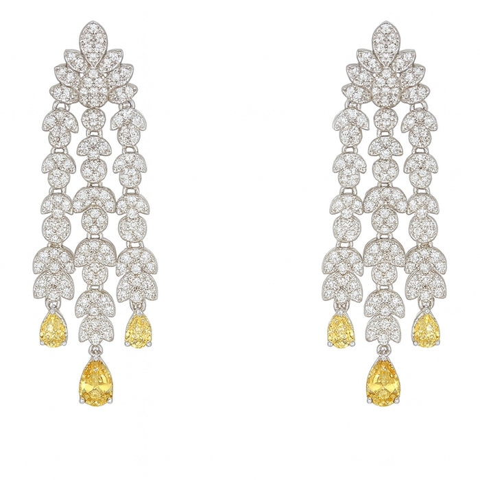 Mia Diamond And Canary Cacading Pierced Drops