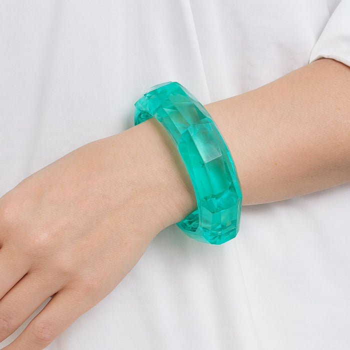 Susanna Blue Faceted Acrylic Bangle