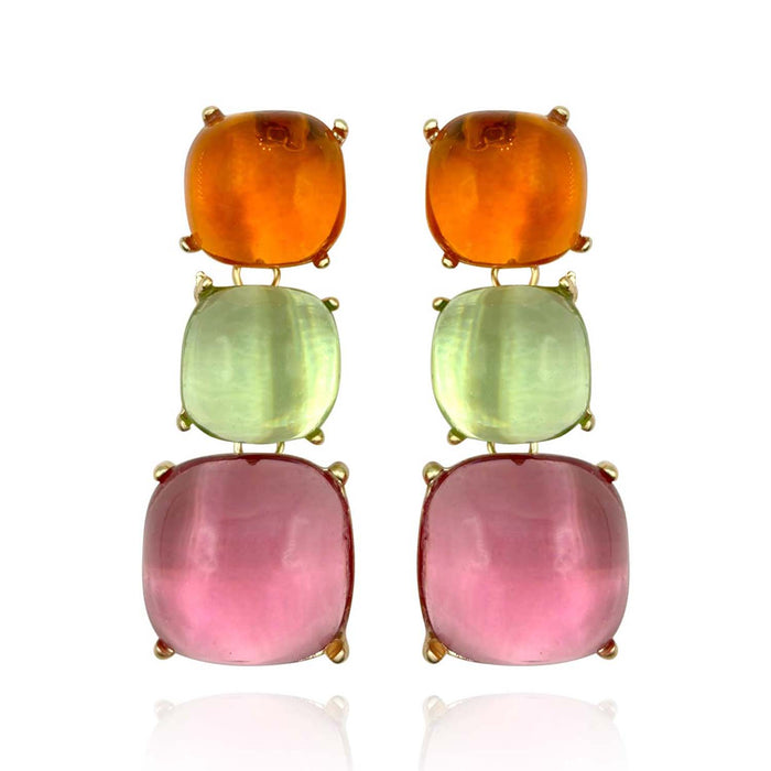 Multi-Color Lightweight Resin Pierced Earring