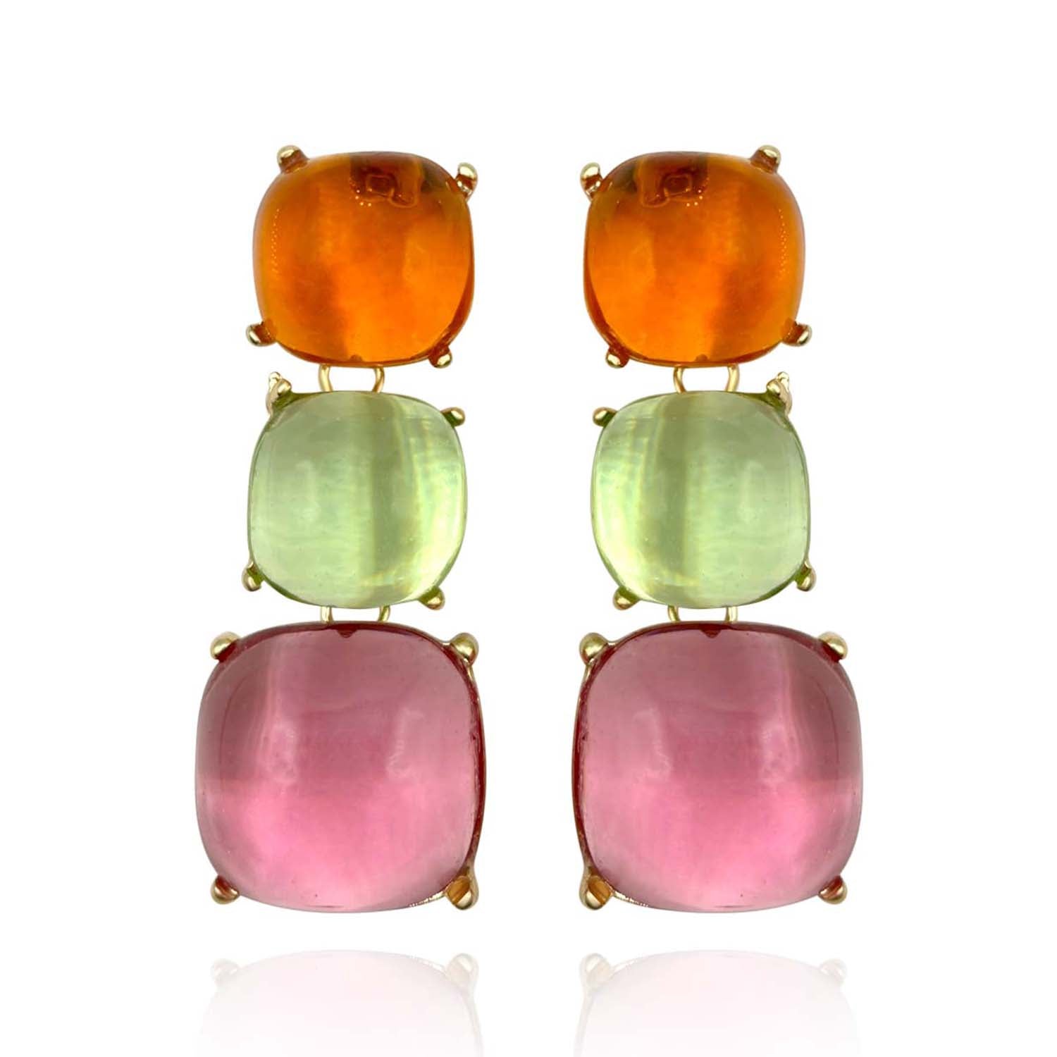 Eva Multi Color Lightweight Resin Pierced Earring