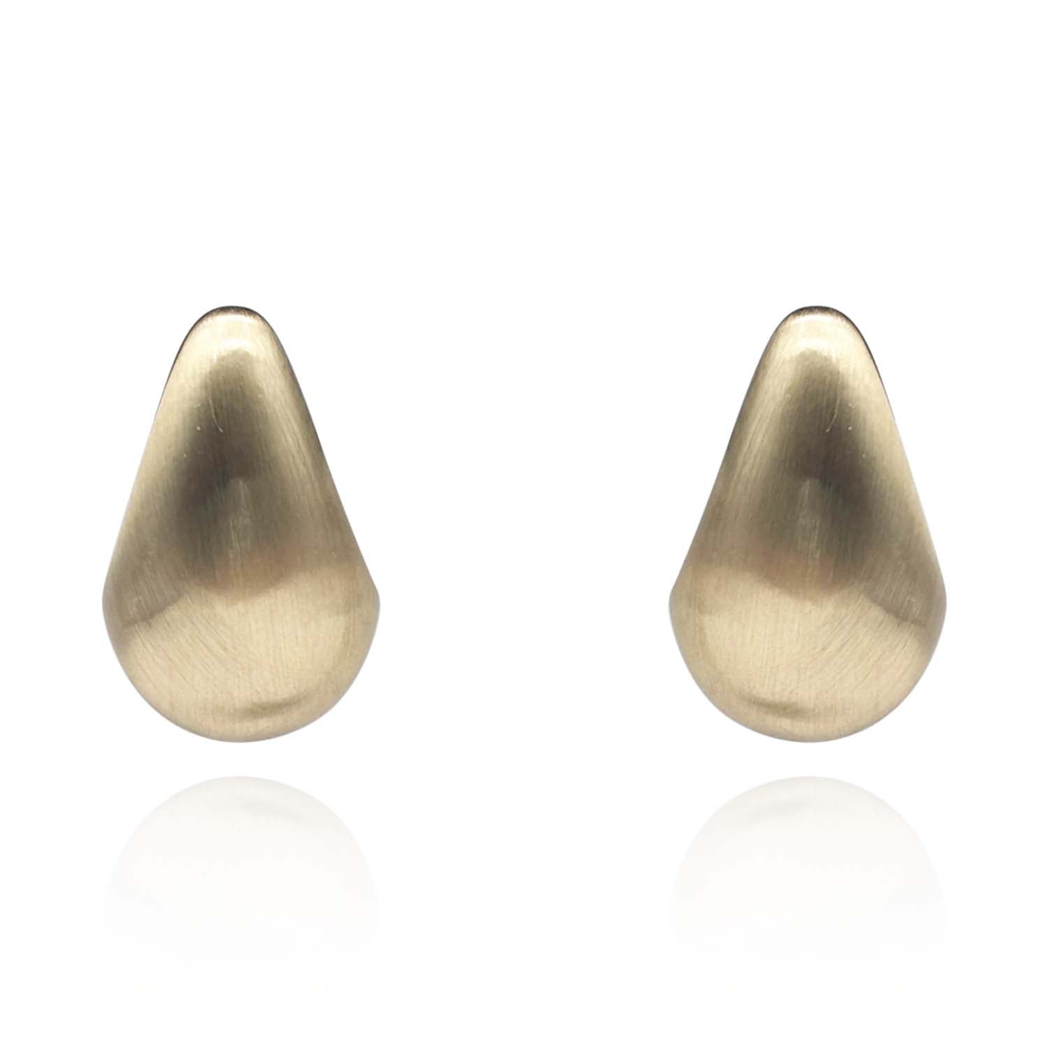 Gloria Matte Gold Resin Hoop Earrings