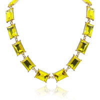 Citrine Crystal Octagon Necklace