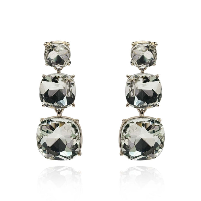 Triple Cushion Shape Crystal Drop