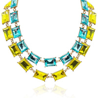 Citrine Crystal Octagon Necklace