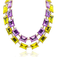 Citrine Crystal Octagon Necklace