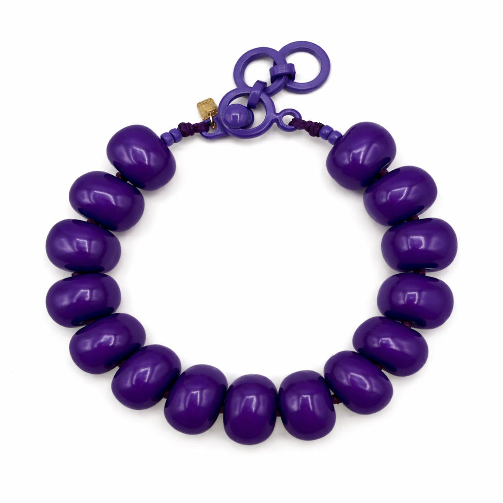 Vivienne Purple Resin Necklace