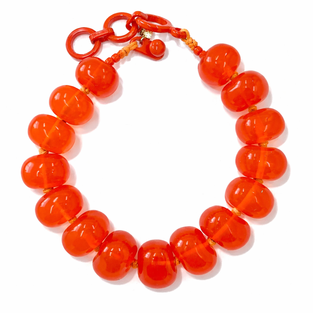 Vivienne Orange Resin Necklace