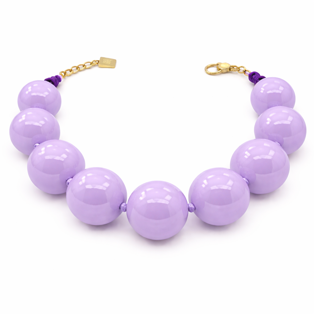 Lucy Lavender Gumball Necklace