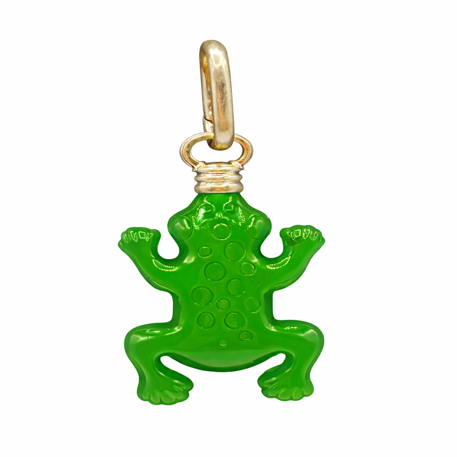 Jade Green Frog Charm
