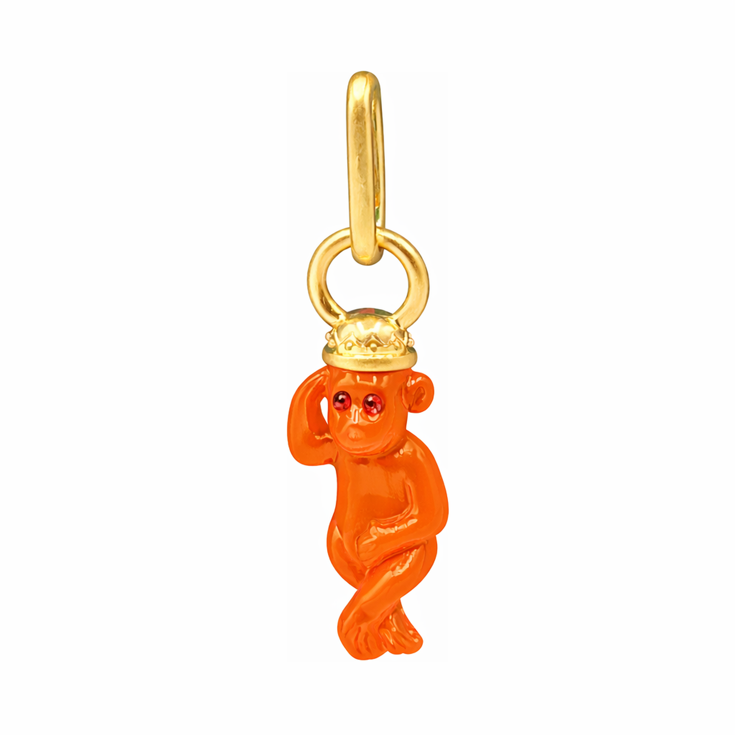 Orange Monkey Charm