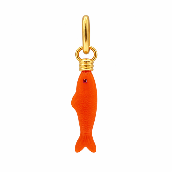 Orange Fish Charm