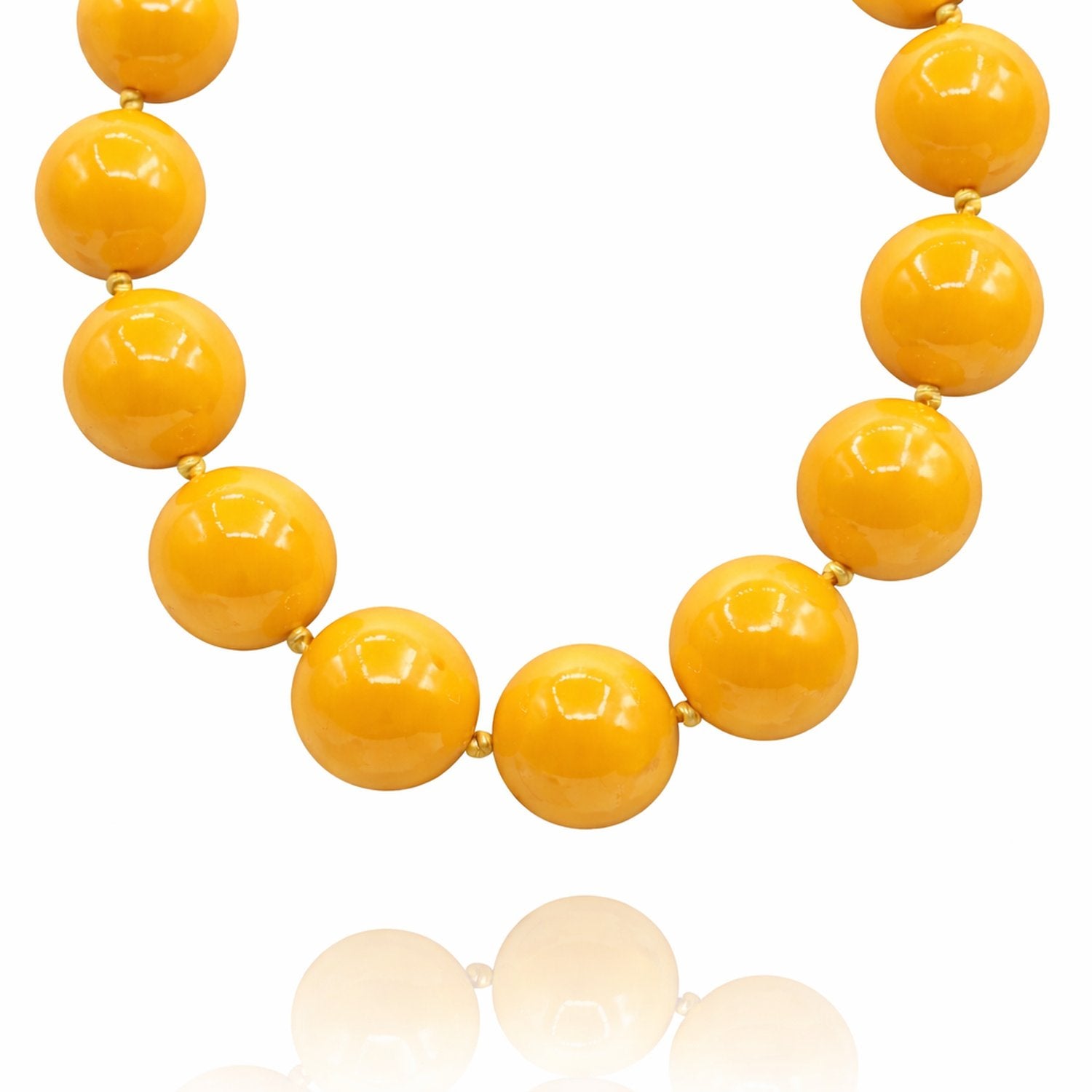 Lucy Yellow Gumball Necklace