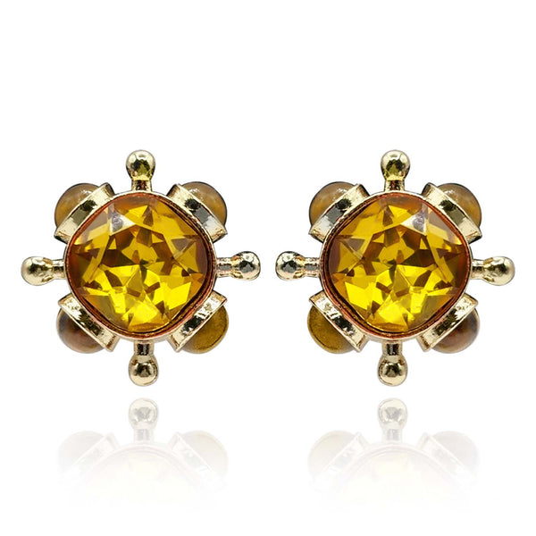 Monica Topaz And Tigereye Sputnik Earrings