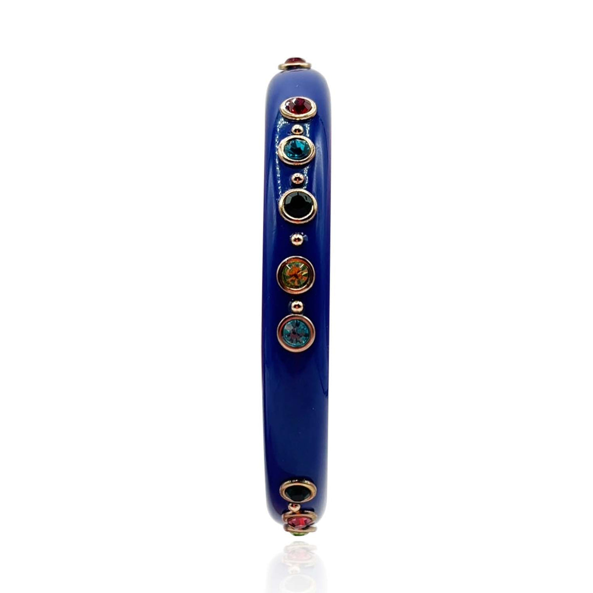 Navy Resin Studded Resin Bangle