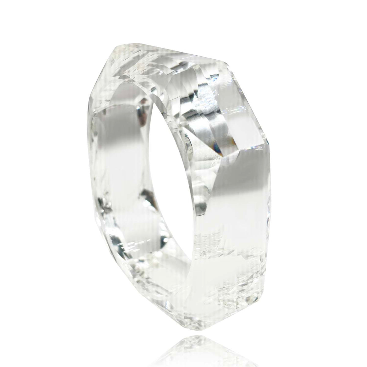 Crystal Faceted Acrylic Bangle