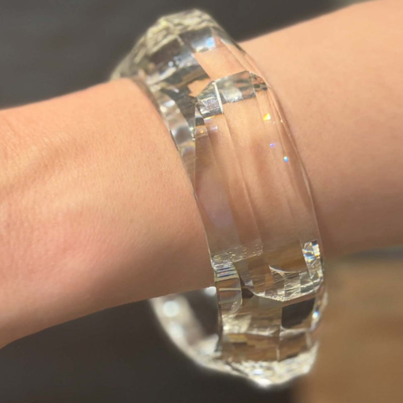 Crystal Faceted Acrylic Bangle
