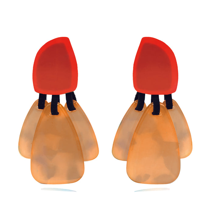 PATRIZIA ORANGE TOP WITH HONEY RESIN DROPS