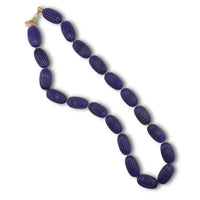 Renata Large Amethyst Resin Carved Bead Necklace