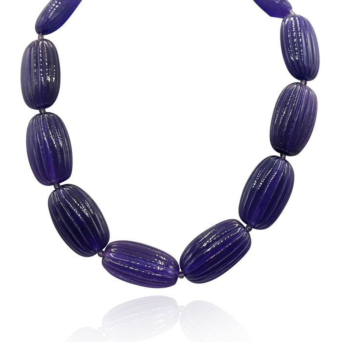 Renata Large Amethyst Resin Bead Choker