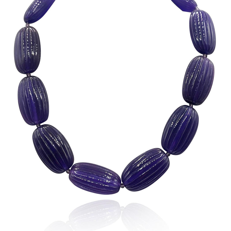 Renata Large Amethyst Resin Bead Choker