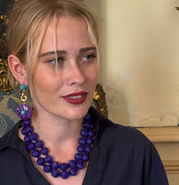 Vicenza Amethyst Carved Seventeen And Half Inches Melon Bead Necklace