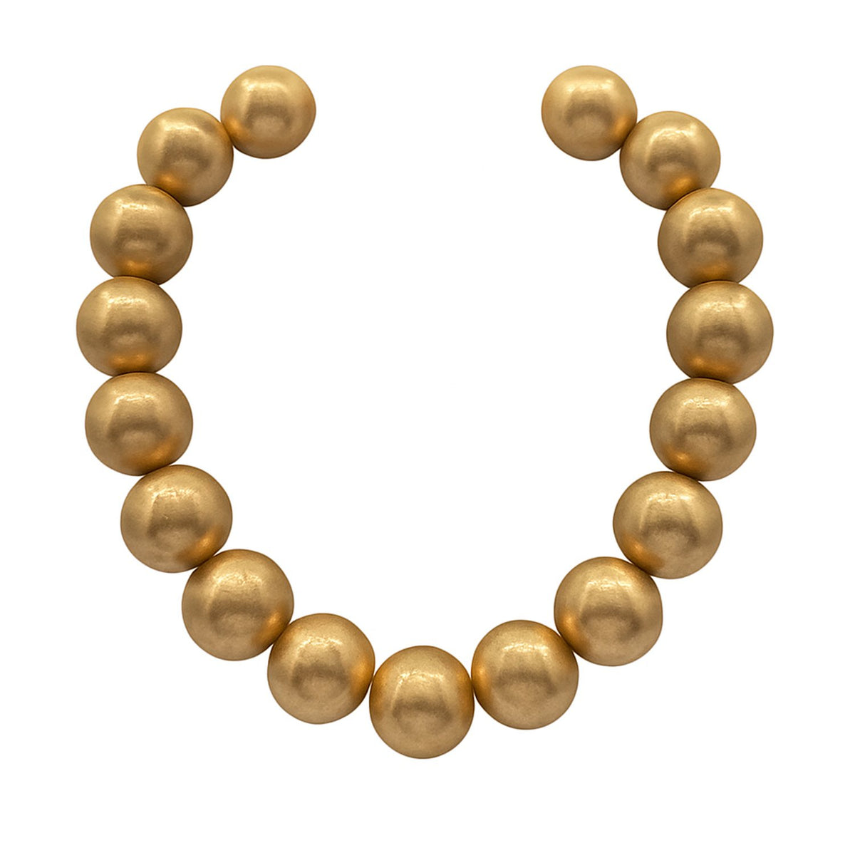 MARYANNE WORN GOLD BALL NECKLACE