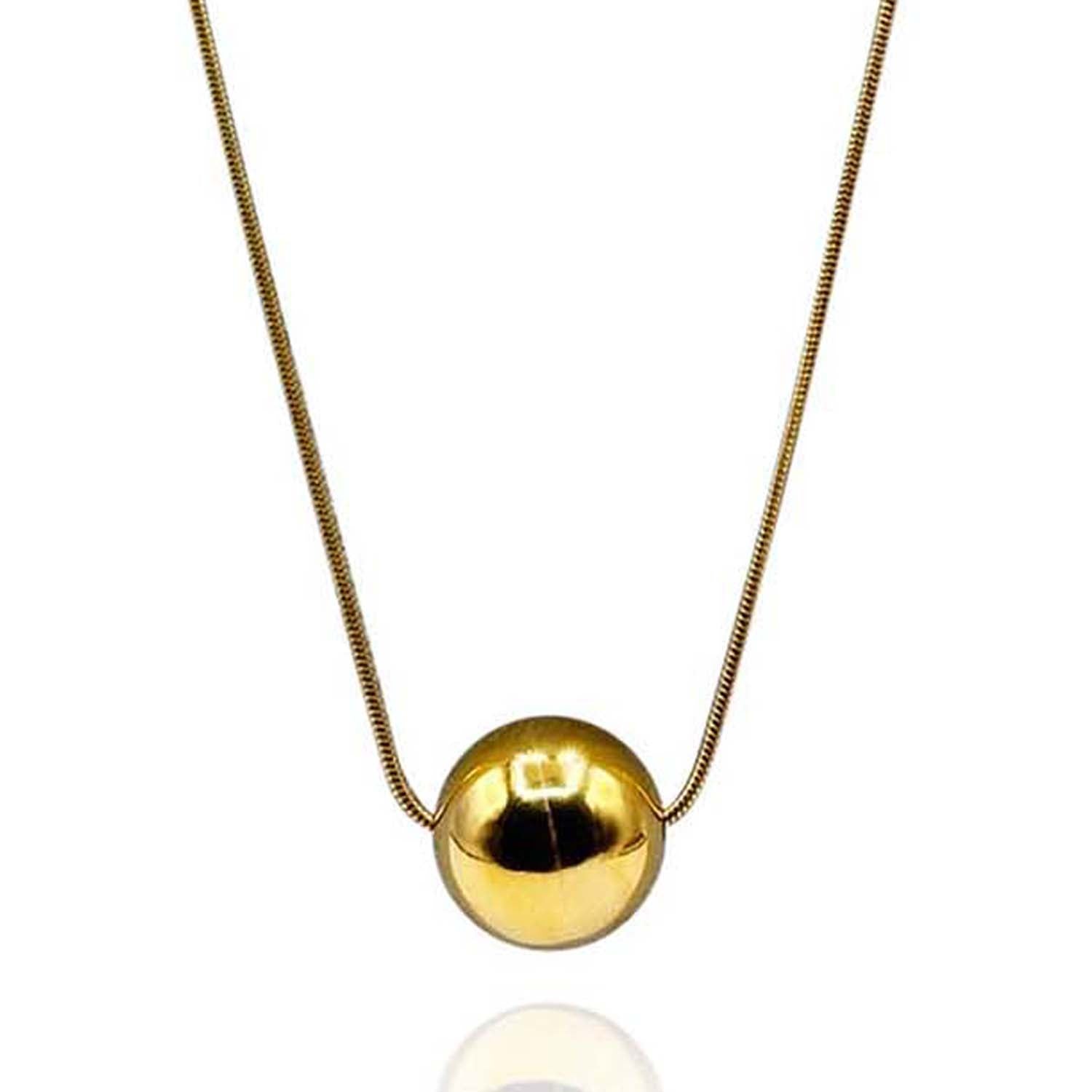 Maxine Gold Ball Pendant Necklace