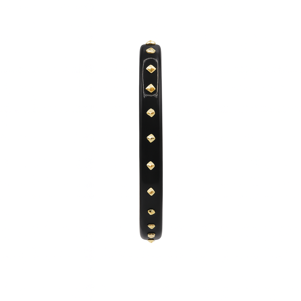 Clementine Studded Black Resin Bangle