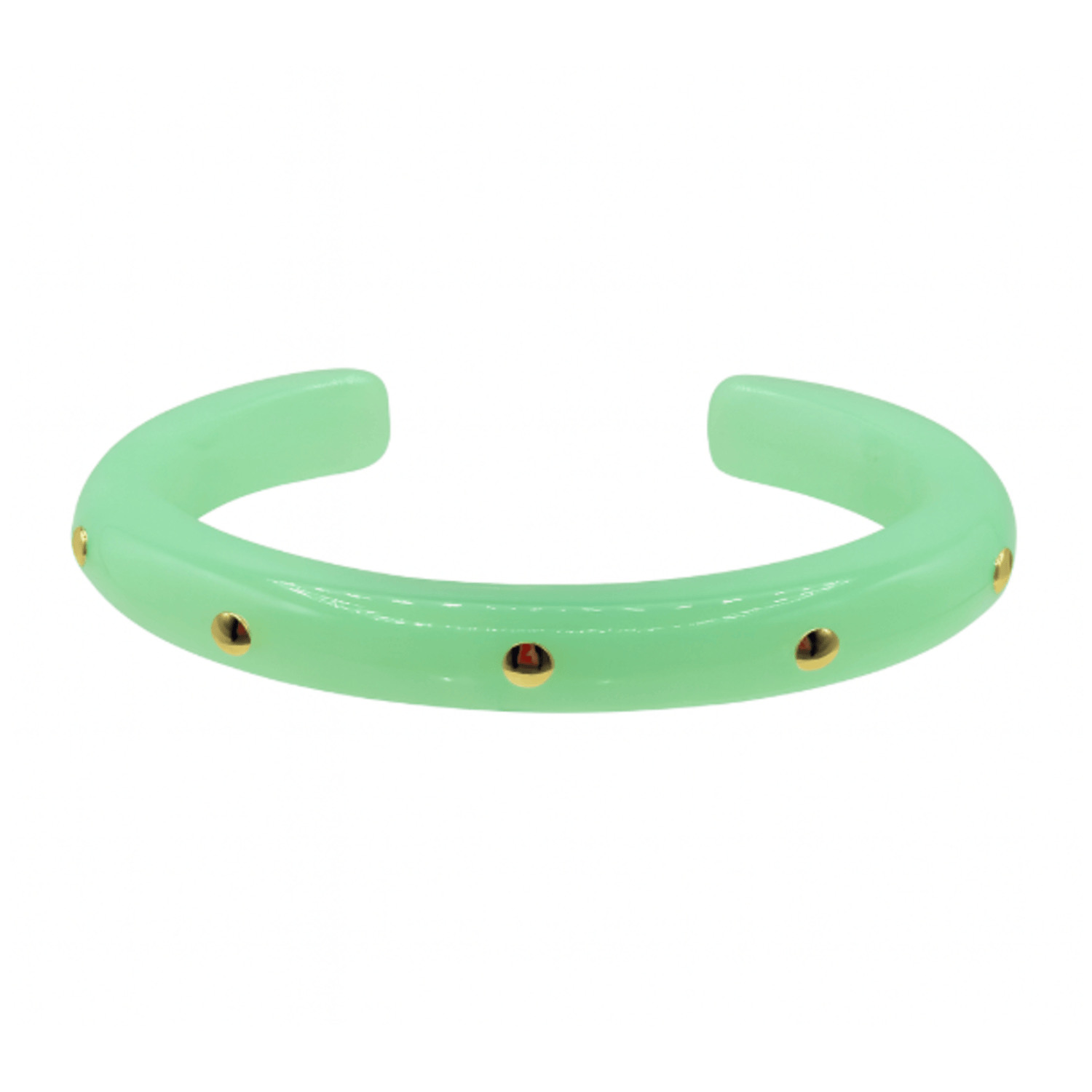 Sonia Jade Resin Small Gold Studded Small Cuff