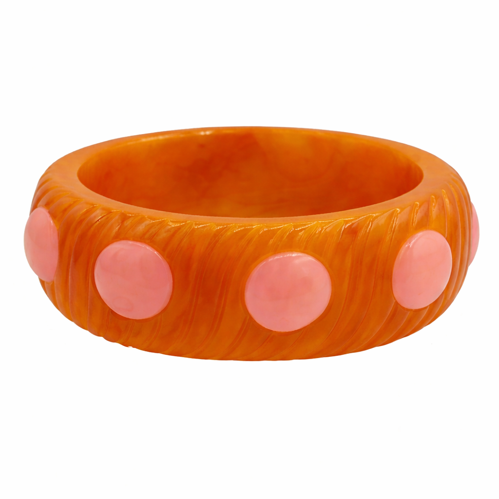 Michelle Amber And Light Rose Bangle