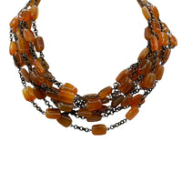 Carnelian Beaded Neck With Sterling Clasp