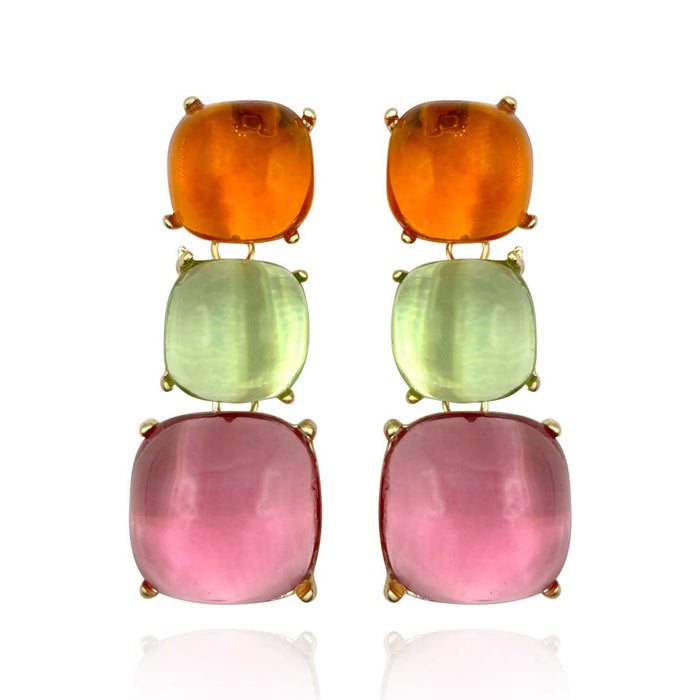 Multi-Color Lightweight Resin Pierced Earring