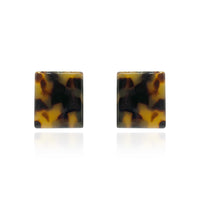 Clip-On Square Tortoise Italian Resin Buttons