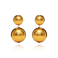 Clip On Drop Earrings Gold Plated Italian Resin