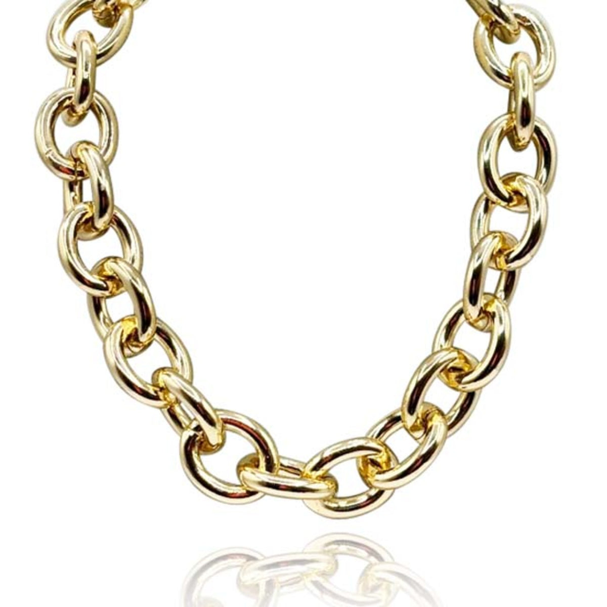 Gold Plated Brass Chain Necklace