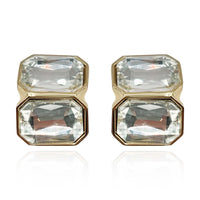 Crystal Double Stone Clip Earrings